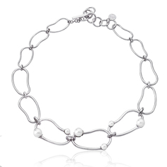 Колье из стали 45 см Majorica 16351.01.A.000.010.1, жемчуг