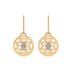 Серьги из латуни Les Georgettes 7033753 19 08 000, фианит
