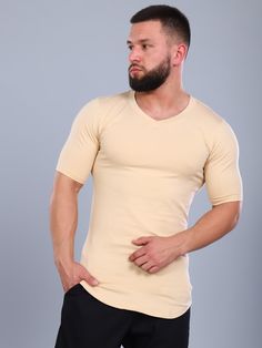 Футболка мужская Huracan V-SHIRT001 бежевая M