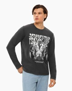 Лонгслив мужской Gloria Jeans BKT013348 серый XXL (56)
