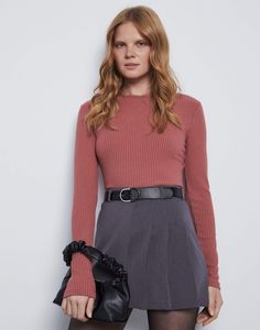 Лонгслив женский Gloria Jeans GKT021479 розовый S (40-42)