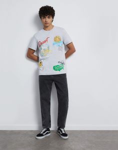 Футболка мужская Gloria Jeans BKT013206 серая L