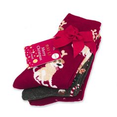 Комплект носков женских AMIGOBS Носки новогодние 1307 разноцветных one size