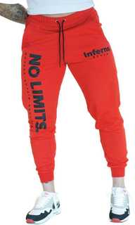 Спортивные брюки мужские INFERNO style Б-001-002 красные 2XL