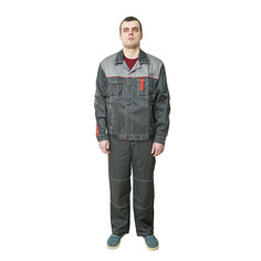 Костюм рабочий мужской BVR RGMS-4446-34GR серый 44-46 RU
