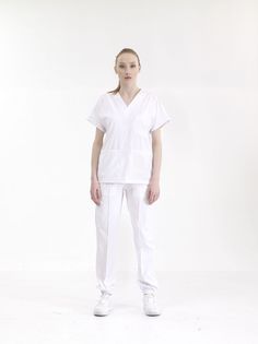 Костюм медицинский женский Cizgimedikal Uniforma JL100.01 белый XXS