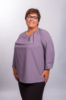 Блуза женская Mila Bezgerts 1953оп фиолетовая 52 RU