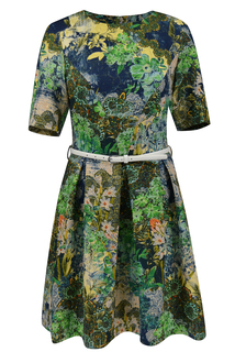 Платье женское Mila Bezgerts 1185АН зеленое 44 RU