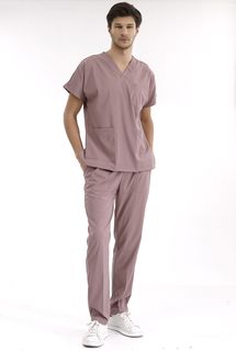 Костюм медицинский мужской Cizgimedikal Uniforma EJL100 розовый XL