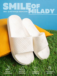 Сланцы женские Smile of Milady 098-904 белые 36 RU