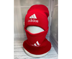 Комплект шапка и снуд мужской Adidas Е:520 красный