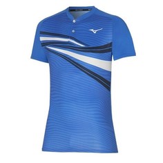 Mizuno SHADOW POLO Поло теннисное Голубой/Белый/Серый XL