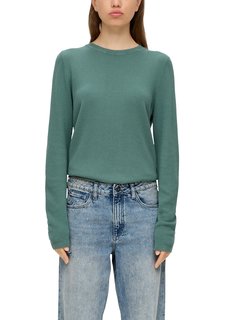 Лонгслив женский QS by s.Oliver 50.2.51.17.170.2134836*6575*L зелёный, размер L