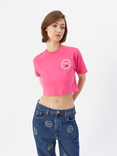 Футболка женская Tommy Jeans DW0DW13691THW розовая, размер S