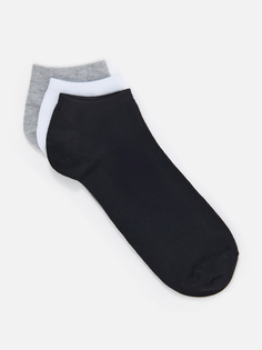 Носки Cotton & Quality мужские чёрные, белые, серые, меланж, размер 43-46, 31001Т3, 3 пары