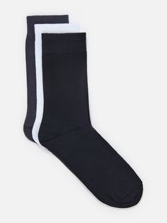 Носки Cotton & Quality мужские, чёрные, белые, серые графит, размер 40-43, 33001Т3, 3 пары