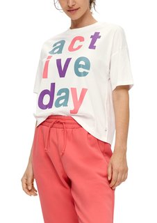 Футболка женская QS by s.Oliver 50.2.51.12.130.2135169*02D0*XL белая, размер XL