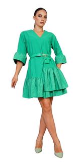 Платье женское Body Form 3068-B зеленое 46 EU