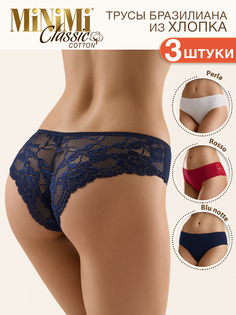 Комплект трусов женских Minimi BO261 красных, синих 2XL