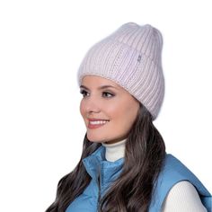 Шапка бини женская Landre ЛУРДЕС 81-09 бежевая/пудровая, one size