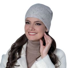 Шапка бини женская Landre ЛОРЕНА 03 светло-бежевая, one size
