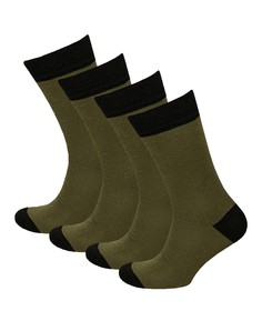 Комплект носков мужских Status Классические из хлопка зеленых 29, 4 пары