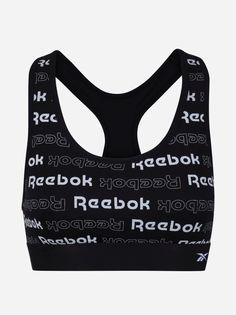 Топ спортивный Reebok для женщин, укороченный, U4_F9636_RBK, чёрный, XS