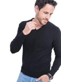Пуловер мужской C&Jo CJ30 черный XL