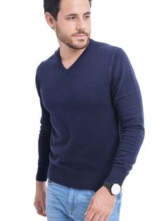 Пуловер мужской C&Jo CJ30 синий L