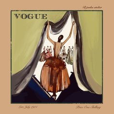 Платок женский Bjanka silk Vogue бежевый, 50х50 см