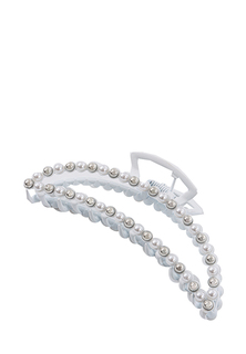 Заколка-краб женская Daniele Patrici A63805 белая; серебристая