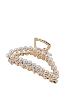 Заколка-краб женская Daniele Patrici A63893 золотистая; белая