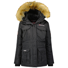 Парка женская Geographical Norway WW1254F-GNO, с капюшоном, черный, L