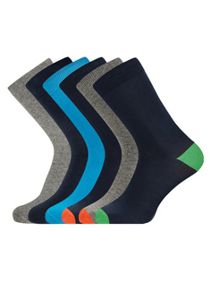 Комплект носков мужских oodji 7B263001T6 синий; серый 44-47, 6 шт.