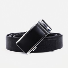 Ремень мужской 9900210 чёрный, 120х3,5 см No Brand