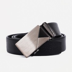 Ремень мужской 9716824 чёрный, 120х3,5 см No Brand