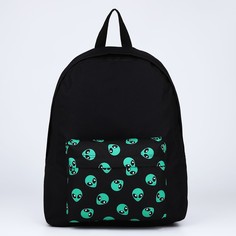 Рюкзак унисекс 9657756 черный, 42х15х39 см No Brand