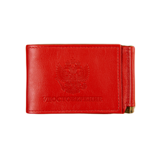 Обложка для удостоверения мужская Leather Collection LC-ZML-6 красная