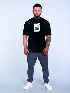 Футболка мужская FIZULI PRINT-SHIRT01 черная XXL