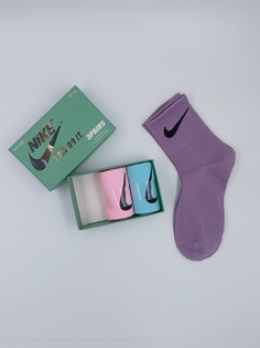 Комплект носков женских Nike NBЖ_40 разноцветных 37-41, 3 пары