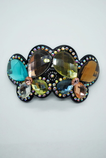 Заколка-автомат женская Fashion Jewelry Two Butterflies разноцветный