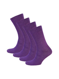 Комплект носков мужских Status Классические из хлопка фиолетовых 25, 4 пары