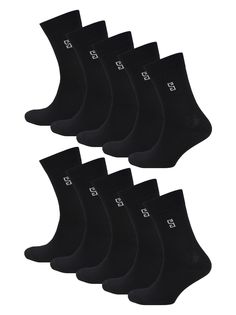 Комплект носков мужских Status Классические из хлопка 10 пар черных 29