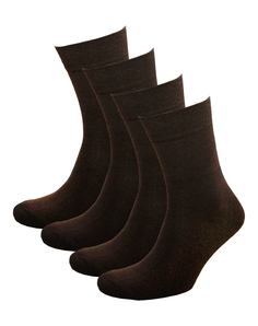 Комплект носков мужских Status Классические из хлопка коричневых 27, 4 пары