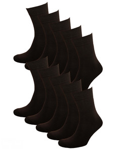 Комплект носков мужских Status Классические из хлопка 10 пар коричневых 25