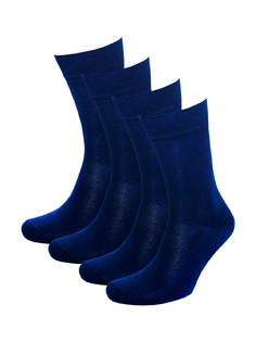Комплект носков мужских Status Классические из хлопка синих 31, 4 пары