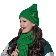 Шапка женская Landre РАМОНА 69 зеленая, one size