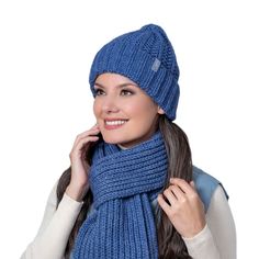 Шапка женская Landre ПИА 22 светлый джинс, one size