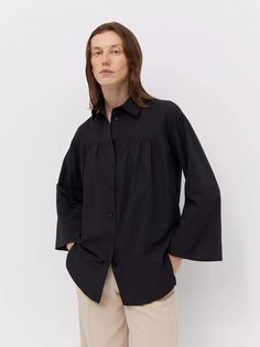 Рубашка женская Arive ARV-WS-10521-008 чёрная, размер L