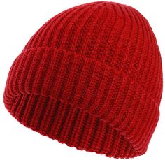 Шапка бини унисекс Teplo Nordkapp красная, р.56-60